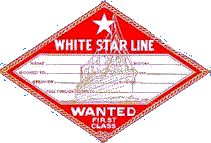 White Star Line Luggage Tag, The R.M.S. Titanic Bookstore